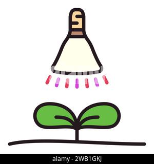 Phyto Bulb with Sprout vector concept colored icon or design element Stock Vector