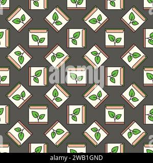 Grow Light vector concept Phyto Lamp colored seamless pattern Stock Vector