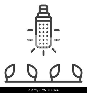 Corn Grow Led Light Bulb vector Phytolamp concept outline icon or symbol Stock Vector