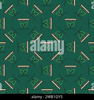 Grow Light vector Phyto Lamp concept colored seamless pattern Stock Vector