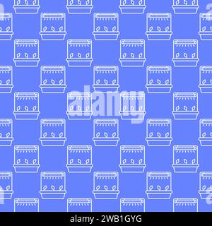 Plants and Grow Light vector Phytolamp concept seamless pattern in outline style Stock Vector