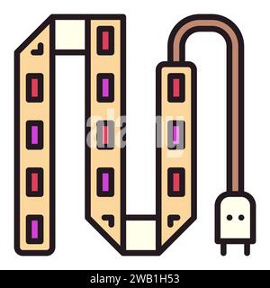 Grow Light LED Strip vector concept colored icon or logo element Stock Vector