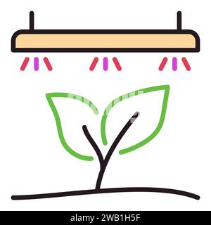 Grow Light vector Phyto Lamp concept colored icon or sign Stock Vector