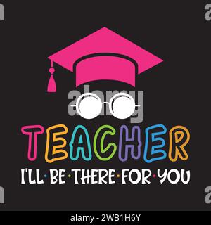 Teacher SVG Design, Typography T-Shirt, Hand Drawn Lettering Concept Stock Vector