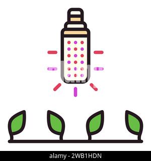 Corn Phytolamp vector Grow Led Light Bulb concept colored icon or design element Stock Vector
