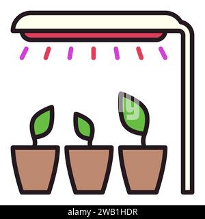 Grow LED Light vector concept colored icon or logo element Stock Vector