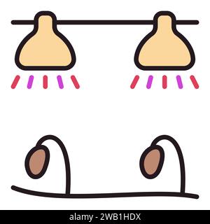 Grow Phytolamps vector concept colored icon or design element Stock Vector