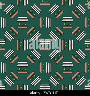 Grow Light LED Stripe vector concept colored seamless pattern Stock Vector