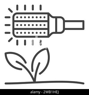 Corn Bulb Growing Lamp vector Phyto Light Bulb concept icon or sign in outline style Stock Vector