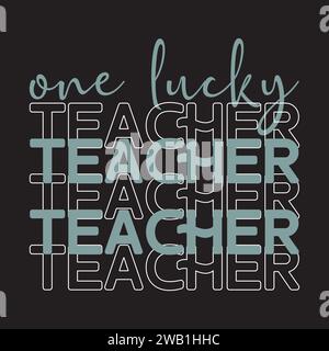 Teacher SVG Design, Typography T-Shirt, Hand Drawn Lettering Concept Stock Vector