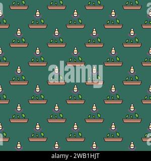 LED Phyto Grow Light vector concept colored seamless pattern Stock Vector