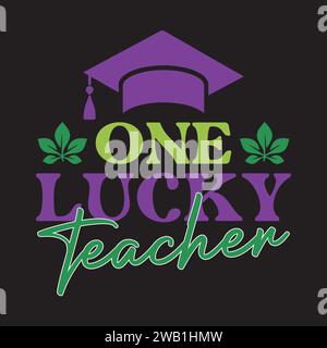 Teacher SVG Design, Typography T-Shirt, Hand Drawn Lettering Concept Stock Vector