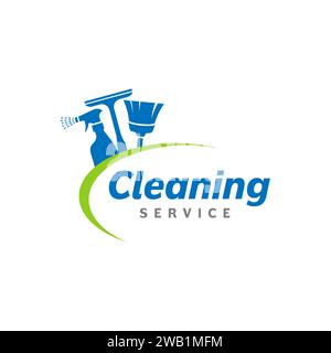 Cleaning service logo design template vector. Suitable logo for cleaning service and window cleaner company Stock Vector