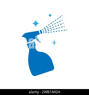 cleaning spray bottle vector icon symbol illustration Stock Vector