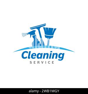 Cleaning service logo design template vector. Suitable logo for cleaning service and window cleaner company Stock Vector