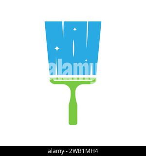 Wiper squeegee vector illustration. Cleaning logo design Stock Vector