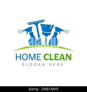 Cleaning service logo design template vector. Suitable logo for cleaning service and window cleaner company Stock Vector