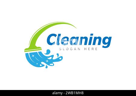 Cleaning service logo design template vector. Suitable logo for cleaning service and window cleaner company Stock Vector