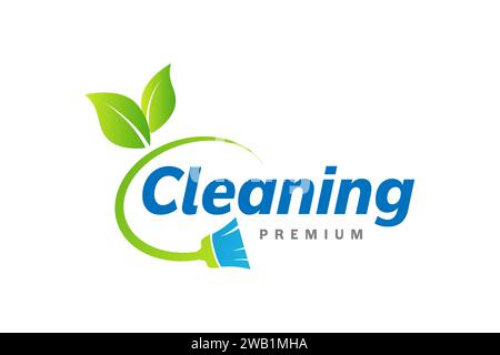Cleaning service logo design template vector. Suitable logo for cleaning service and window cleaner company Stock Vector