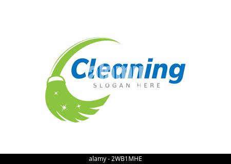 Cleaning service logo design template vector. Suitable logo for cleaning service and window cleaner company Stock Vector