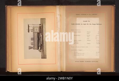 Steam locomotive made by Sharp, Stewart and Company, Anonymous, c. 1874 - in or before 1884 photograph   photographic support albumen print steam locomotive Stock Photo