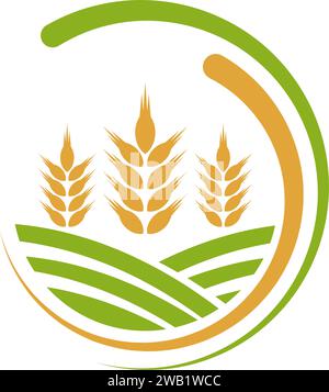 Wheat icon logo design illustration Stock Vector