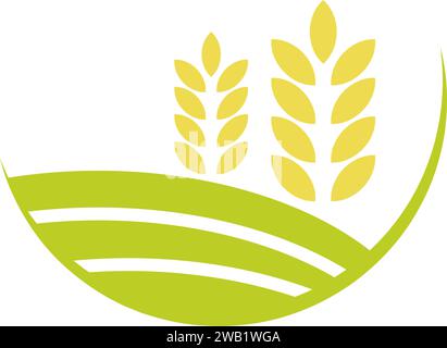 Wheat icon logo design illustration Stock Vector