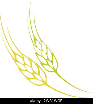 Wheat icon logo design illustration Stock Vector