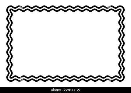 Two bold wavy lines forming a black circle frame. Circle frame