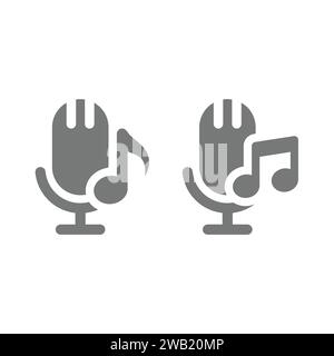 Music notes microphone design Stock Vector Image & Art - Alamy