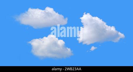 White clouds set isolated on background. Stock Photo