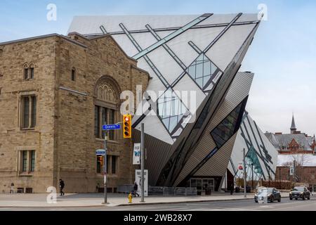 The Royal Ontario Museum (ROM) is a vast and comprehensive museum of art, world culture, and natural history located in Toronto, Canada. Stock Photo