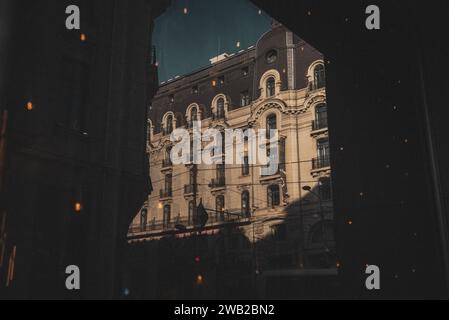Random window reflections in Bucharest, Romania Stock Photo - Alamy
