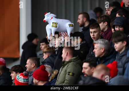 Shrewsbury, UK. 7th Jan, 2024. James McClean of Wrexham during the The ...