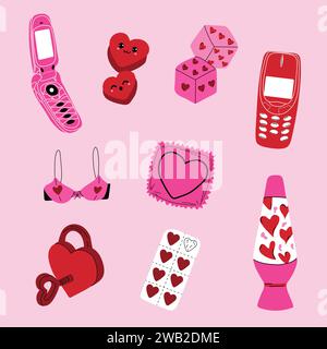 Pink flip phone Stock Vector Images - Alamy