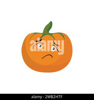 Pumpkins character cartoon, Halloween pumpkin icon vector. Flat design, halloween scary pumpkin with smile, happy face, various expression. Stock Vector