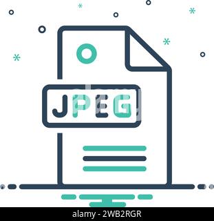 Icon for jpeg,document Stock Vector