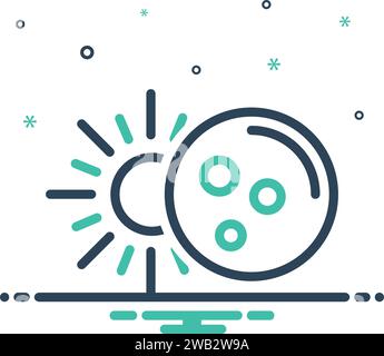 Icon for partially,partly Stock Vector