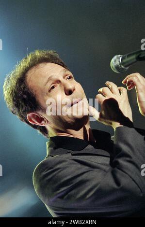 Milan Italy 1998-05-08 : Sergio Caputo, Italian singer, during the musical television show “Super 1998” Stock Photo