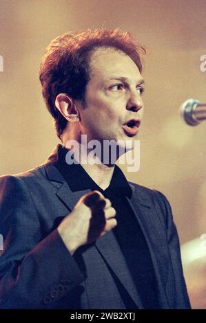 Milan Italy 1998-05-08 : Sergio Caputo, Italian singer, during the musical television show “Super 1998” Stock Photo