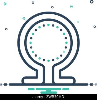 Icon for omega,ohm Stock Vector