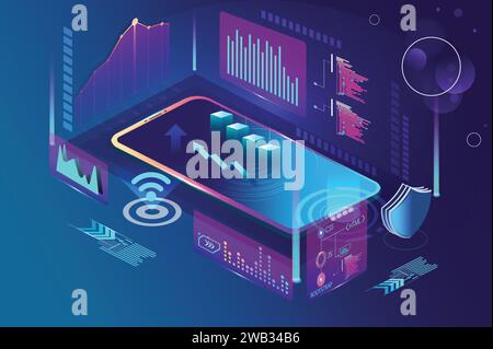web technology conceptual banner. Stock Vector
