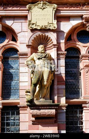 Heidelberg castle, John Casimir Statue, Heidelberg, Baden Wurttemberg, Germany Stock Photo