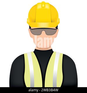 Male Engineer Profile Icon. Flat style vector EPS Stock Vector Image ...