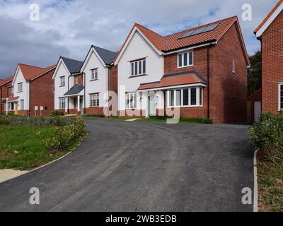 Onehouse, Stowmarket, Suffolk - September 24 2023: New houses developed by Bloor homes in Stowmarket, Suffolk, England Stock Photo