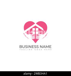 House Care logo Template and Medical House Logo design. Home Care Logo, Stay at Home Logo, Nursing home logo template Vector Stock Vector