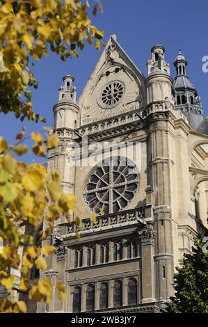 FRANCE, PARIS (75) 1ST ARRONDISSEMENT, HALLES DISTRICT, SAINT-EUSTACHE CHURCH AT THE AUTUMN Stock Photo