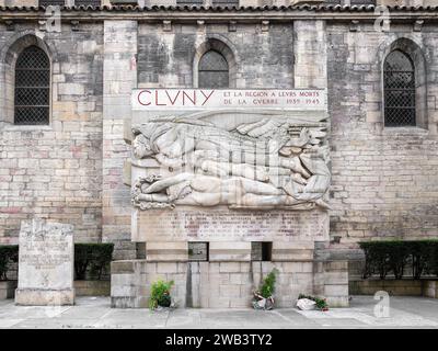 Cluny, France - October 14, 2023: Monument to the victims of the Second World War from Cluny and its surroundings Stock Photo