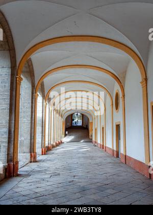 Cluny, France - October 14, 2023: Corridor of the monastery at Cluny in Burgundy Stock Photo