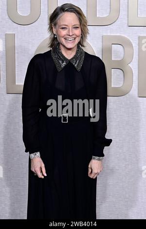 Jodie Foster bei der Verleihung der 81. Golden Globe Awards im Beverly Hilton Hotel. Beverly Hills, 07.01.2024 Stock Photo